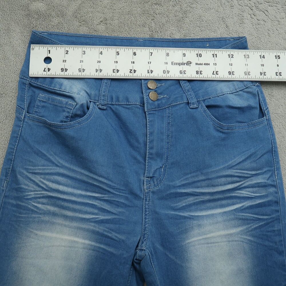 VIP Jeans Women's Size 5/6 Blue High-Rise Flare Denim Pants 32" Inseam Stretch - Picture 13 of 14